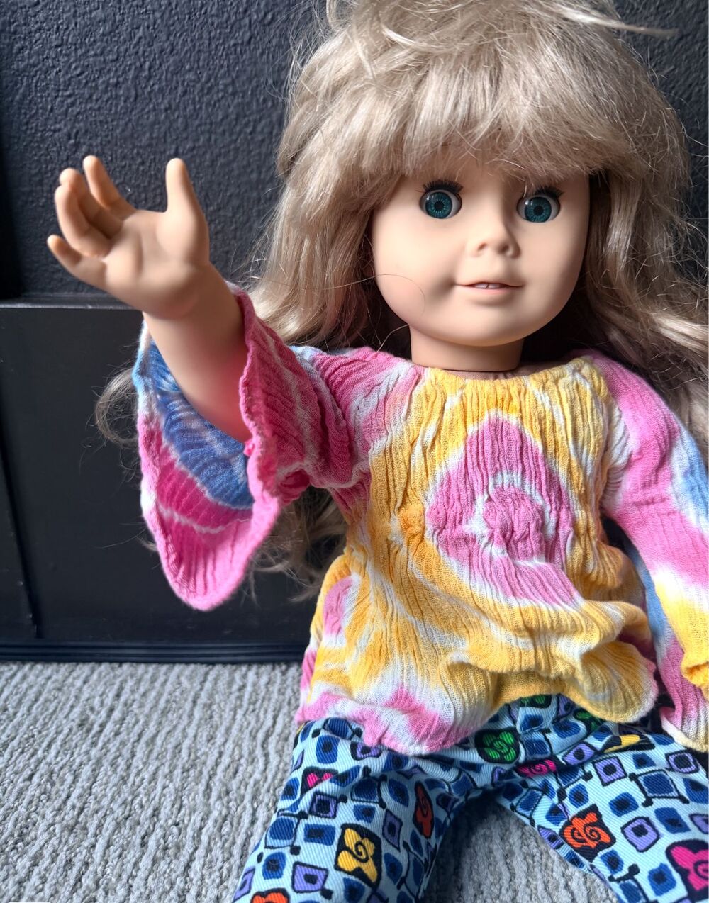 VTG Pleasant Company American Girl Doll Classic Mold, Blonde/Blue w/ Outfit 1998